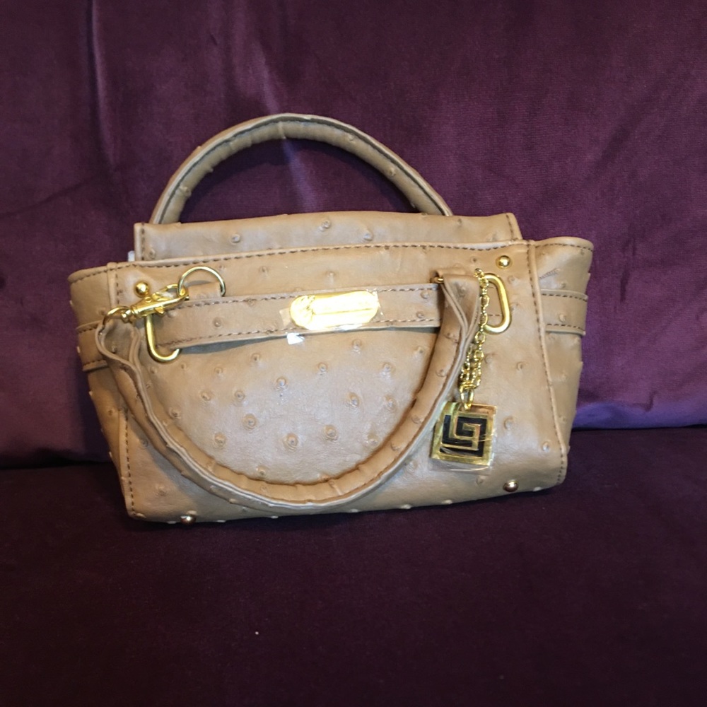 Camel color, textured Clutch/Wristlet - New